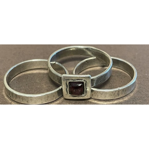 NEW- Silpada R0949 Garnet Stackable Ring Set Size 9 - Picture 6 of 6